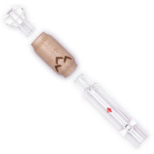 Load image into Gallery viewer, Handblown glass taster pipe with Canadian Maple wood