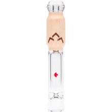 Load image into Gallery viewer, Handblown glass taster pipe with Canadian Maple wood