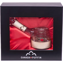 Load image into Gallery viewer, Handblown glass spoon pipe packaged in a satin lined gift box