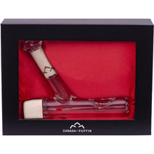 Load image into Gallery viewer, Handblown glass steamroller pipe packaged in a satin lined gift box