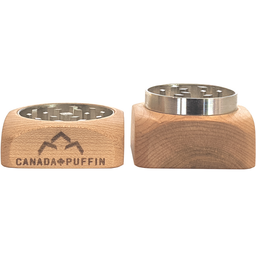 Canada Puffin maple wood and metal herb grinded