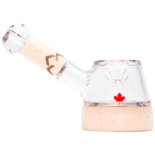 Load image into Gallery viewer, Handblown glass spoon pipe with Canadian Maple wood